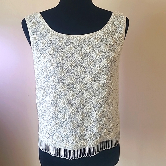 TheEverliftCo. Tops - TheEverllitCo. Cashmere Angora beaded tank size 36